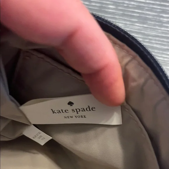 Kate Spade Navy and White Lemon Print Cosmetic Case - Picture 7 of 9